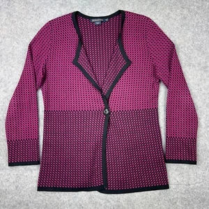 Pendleton Sweater Womens Petite Small Purple Knit 1 Button Cardigan Long Sleeve - Picture 1 of 12