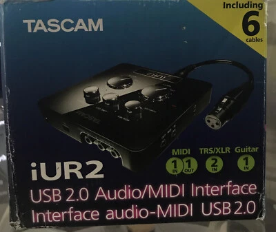 TASCAM IUR2 USB 2.0 Audio MIDI Interface for iPad Mac and PC HeadPhone - Image 1 of 4