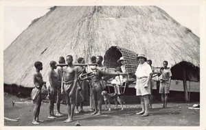 Congo Brazzaville - Means of transport in the bush - The tipoye - REAL PHOTO - Picture 1 of 2