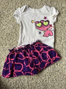 Baby Girls 2pc Mixed Brands Outfit 12-18 Months EUC