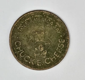 Chuck E. Cheese 25 cent Token 1986 "in pizza we trust" - Picture 1 of 2