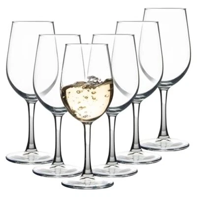 Wine Glasses Set of 6 12oz Red/White Wine Glass Set Clear Stemmed Wine Glasse... - Image 1 of 4