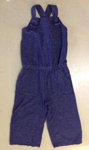 Cat and Jack Girls Size 6-6X Blue White Bibb Capri Pants Wide Leg - Picture 1 of 3