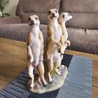 Amazing Handmade 3 Meerkats Figurine Statue Decorative Ornament