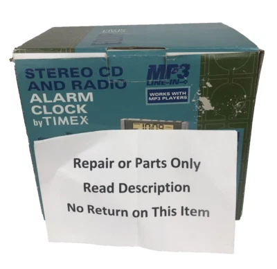 Timex T609 CD Estéreo Doble Despertador Radio MP3 Audio Sintonización CD No Funciona Foto 1 de 4