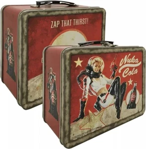 Fallout 4 Nuka Cola Zap That Thirst - Metal Lunchbox Large Tote Collectors - Picture 1 of 3