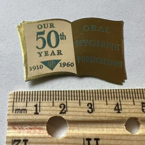 1960 ORAL HYGIENE PUBLICATIONS 50TH YEAR DECAL ADHESIVE LABEL STICKER - Picture 1 of 3