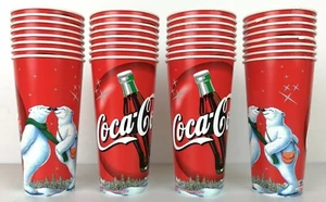Coca Cola - Lotto 32 Gläser Von Papier - Promotion Weihnachten - Selten - Bild 1 von 2