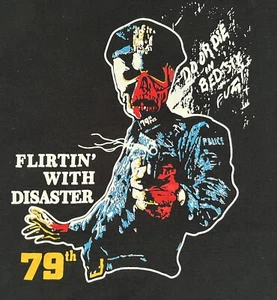 T Shirt Flirtin With Disaster 79th Pct Police Skull Do Or Die Black 3XL - Picture 1 of 14