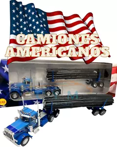 Camion clasico americano Peterbilt 359 / Porta troncos 1980 (Esc. 1/43) Ixo, NEW - Foto 1 di 19