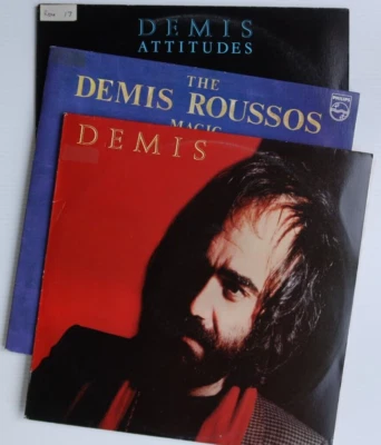 Demis Roussos collection x3 albums;   attituteds, magic & demis - Image 1 of 3