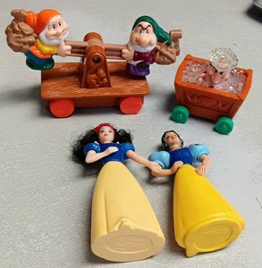 4 Vintage 1992 Disney McDonald’s Snow White and seven dwarfs Happy Meal toys - Picture 1 of 8