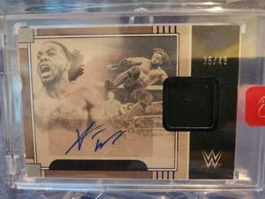 2024 Panini WWE Three Count Xavier Woods Patch Auto #D /49 - Bild 1 von 2