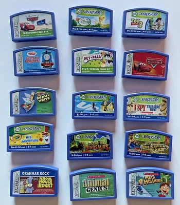 Leapster Games Lot of 15 Leap Frog Untested Disney Cars Thomas the Train Up READ - Image 1 of 4