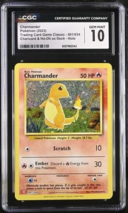 CGC 10 Charmander 001/034 Trading Card Game Classic Pokemon Card - Picture 1 of 2