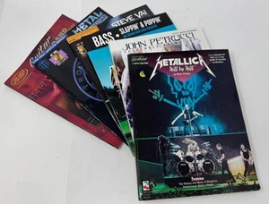 Guitar & Bass Sheet Music Lot Including Rock N Roll - Metallica Riff by Riff - Picture 1 of 11