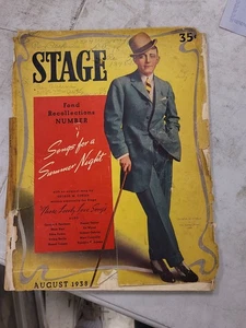 Stage Magazine August 1938 Vintage Theater Broadway Collectible Memorabilia Ads - Picture 1 of 4