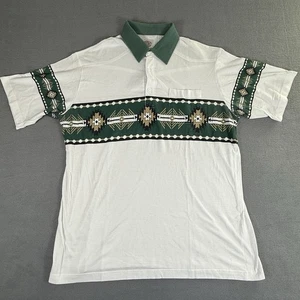 VINTAGE 90’s Men’s XL Polo Southwest Aztec Western Gibson - Picture 1 of 5