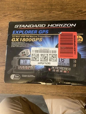 New Standard Horizon GX1800GPS 25W VHF FM Marine Transceiver Free Shipping - Image 1 of 4
