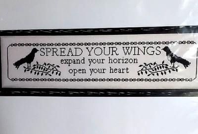 Blue Ribbon Designs SPREAD YOUR WINGS Sampler Chart - Image 1 of 3