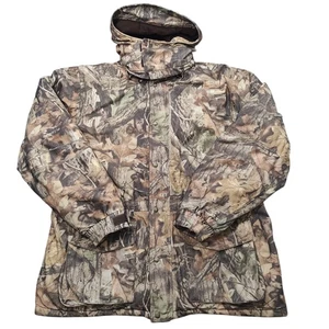 Vtg Cabelas Jacket Mens Camo Dry-Plus Advantage Timber XL Tall Hooded Heavy - Picture 1 of 13
