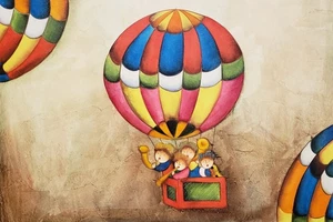 Niños tocando música #4, 24x36 -100% pintura al óleo sobre lienzo - Imagen 1 de 6