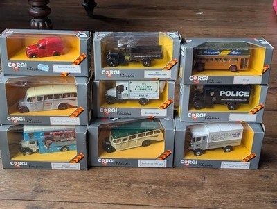 9 X Corgi Classics 1:43 Van Truck Bus Collection - Job Lot Bundle Die Cast - Image 1 of 4