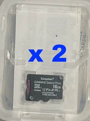 Kingston 16GB A1 MicroSD SDHC Class 10 TF Card UHS-I SDCS2/16GBCI ✅❤️️✅❤️️ 2QTY - Image 1 of 3