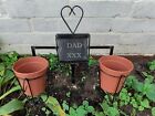 Double Plant Pot  4" Slate Memorial Plaque Stake - Grave Marker or Garden - DAD.