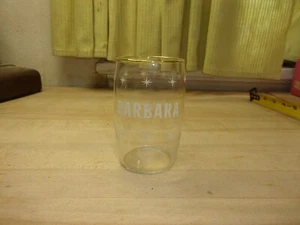 Vintage Cerchio in oro Barbara Starburst vetro atomico alto 4" SPEDIZIONE GRATUITA - Foto 1 di 9