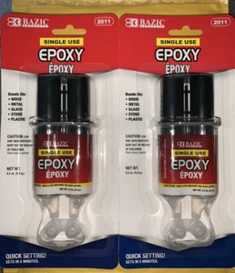 2 Tube Epoxy Adhesive Glue High Strength Quick Setting Wood Metal Glass Stone - Picture 1 of 7