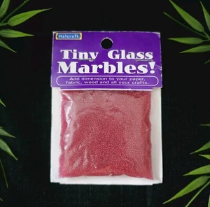Vintage 40g Tiny Red Transparent Glass Marbles Halcraft Micro Beads Crafting - Picture 1 of 9