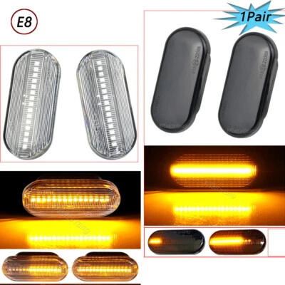 2x Indicador de luz LED dinámico lateral para VW Golf 3 4 Ford Focus Seat Leon Foto 1 de 4