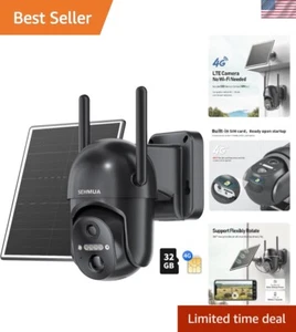 Remote 4G LTE Solar-Powered Security Camera - Complete Outdoor Surveillance - Picture 1 of 9