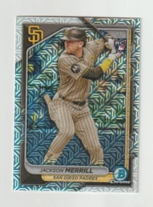 2024 Bowman Chrome Jackson Merrill Mojo Refractor RC #27 SD Padres Rookie GD - Picture 1 of 2