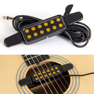 Acoustic Guitar Soundhole Pickup Microphone Amplifier Speaker 12 Hole Pickup