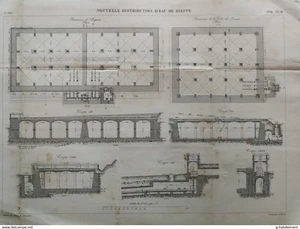 ANNALES PONTS et CHAUSSEES (Dep 76) - Nouvelle distribution d'eau de Dieppe 1884 - Imagen 1 de 5