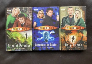 DOCTOR WHO BOOKS : ONLY HUMAN,THE RESURRECTION CASKET,THE PRICE OF PARADISE - Picture 1 of 7
