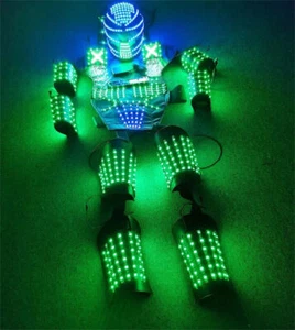 LED Roboter Cosplay Kostüm Anzug beleuchtet Tanzshow Party leuchtende Kleidung Outfit - Bild 1 von 8
