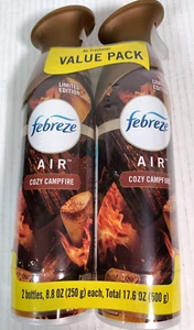 2pk Febreze COZY CAMPFIRE Air Freshener Spray 8.8oz Limited Edition NEW - Picture 1 of 7
