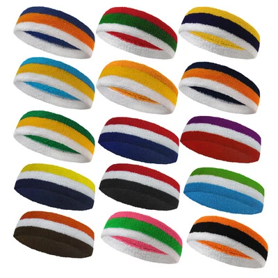 Couver Premium Quality White with 3-Color Head Sweatbands