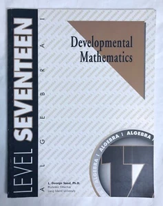 Developmental Mathematics Level 17 George Saad Algebra 1 Student Workbook & Test - Picture 1 of 6