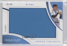 2020 Panini Immaculate Jumbo Relics /49 Jordan Yamamoto #J-JY Rookie RC