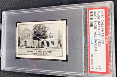 Museo del Salón de la Fama Callahan 1950 Ext. Ver variación "Todo béisbol" PSA EX 5 Foto 1 de 2