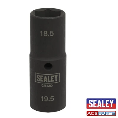 Sealey Deep Impact Socket 1/2" Drive 18.5mm 19.5mm Wheel Bolt Nut Remover - Image 1 of 4