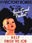 85677 WAR CANADA INVEST PROTECT VICTORY BOND BABY Wall Print Poster CA
