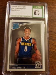 JARRED VANDERBILT RC 2018-19 DONRUSS OPTIC  #151 CSG Graded 8.5