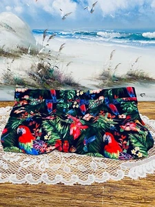 HRESKI Men's Golf Shorts Bold Multi-Color Tropical/Aloha Birds Floral Sz. 46 NEW - Picture 1 of 5