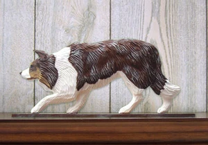 Border Collie Sign Plaque Wall Decor Red Merle - Picture 1 of 1
