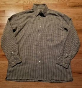 Camisa de vestir Bugatchi Uomo manga larga a cuadros con botones talla grande L - Imagen 1 de 6